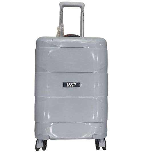 VIP Grey, Topaz 8 Wheel Hard Cabin Luggage