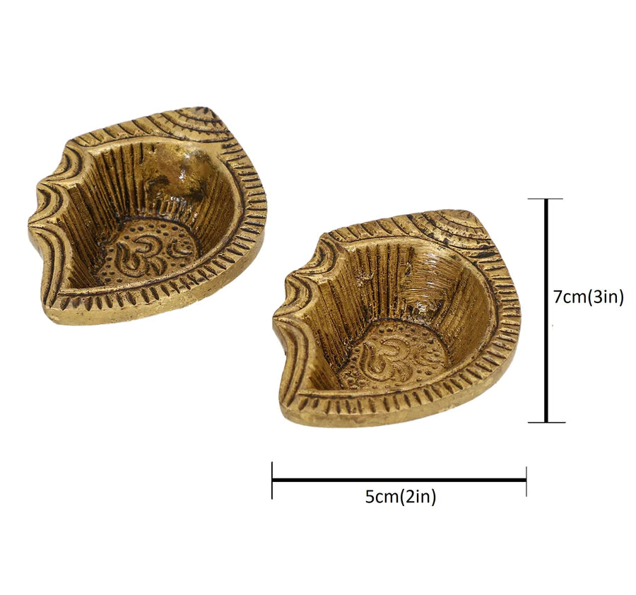 Brass Akhand Diya Pack of 2 (Type 10)