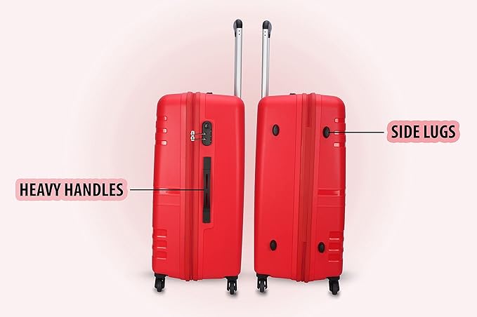VIP Polycarbonate Hardsided 360 Rotation Suitcase Set (Maroon, 75 cm, 65 cm and 55 cm)