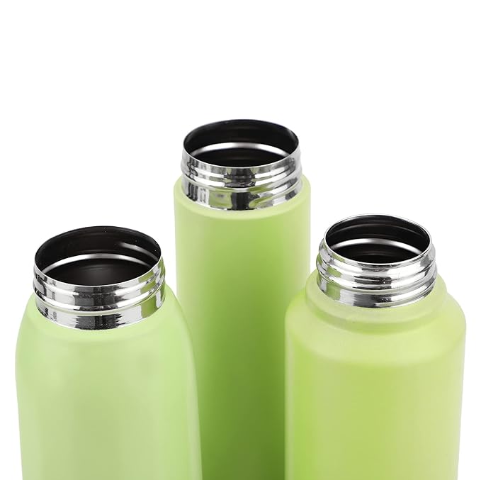Ankaret Stainless Steel Water Bottle 1L, Green, Sipper Cap (Set of 1)