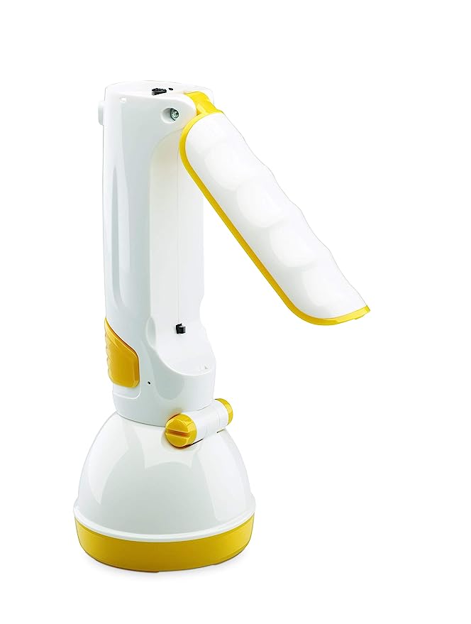 Bajaj Hyperion Rc Led Portable Torch Cum Table Lamp (Pack of 1, Yellow, Abs)