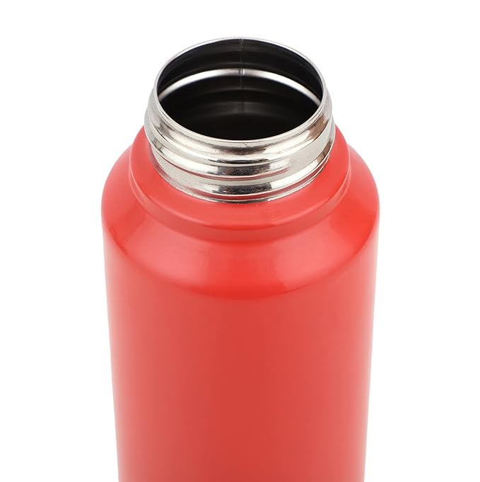 Ankaret Stainless Steel Water Bottle 1L, Red, Sipper Cap (Set of 1)