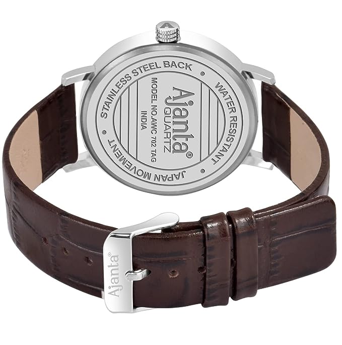 Ajanta Quartz Analogue Dial with Leather Belt Men's Casual Watch