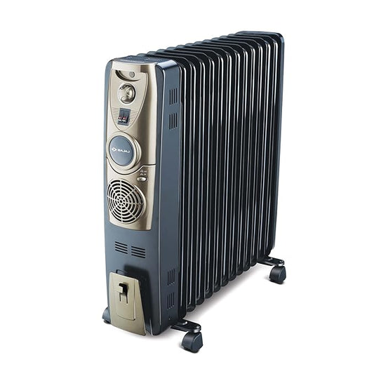 Room Heater, 9 Fin 2000 Watts Oil Filled Room Heater with 400W PTC Ceramic Fan Heater, ISI Approved