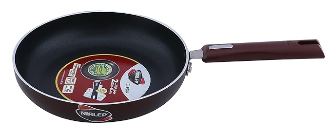 Non Stick Fry Pan with Lid, 3 mm, Maroon
