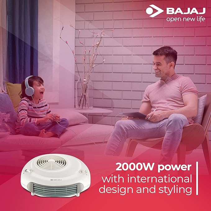 Bajaj Majesty RX11 2000 Watts Heat Convector Room Heater (White, ISI Approved)
