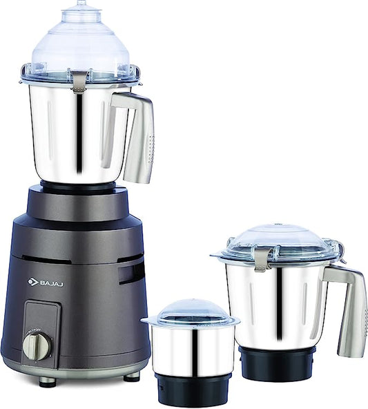 Bajaj Herculo 1000W Powerful Mixer Grinder with Nutri-Pro Feature, 3 Jars, Coffee Brown and Gold