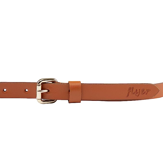 Flyer Women's Leather belt for Women/Girls/Ladies (Formal/Casual) (Colour -Black/Brown/Tan) Buckle Genuine Leather (TAN1314)
