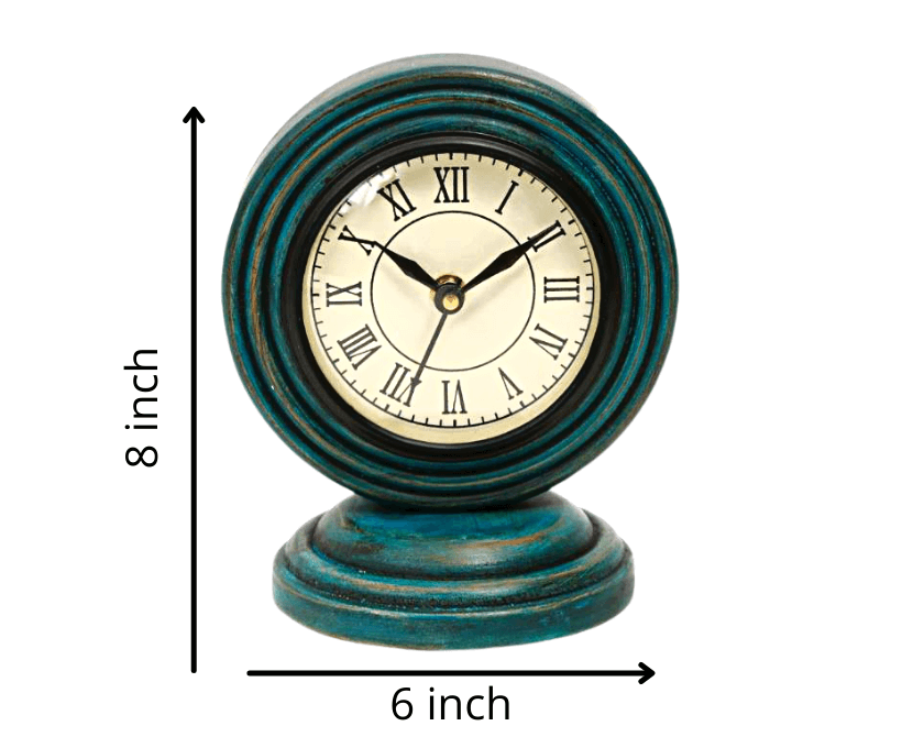 Table Clock Antique Blue