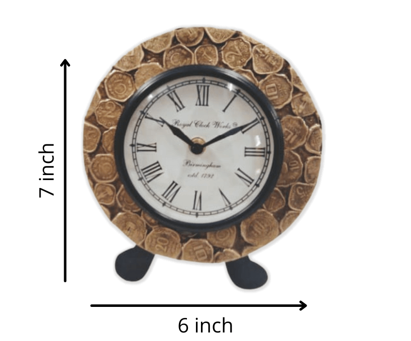 Coin Table Clock