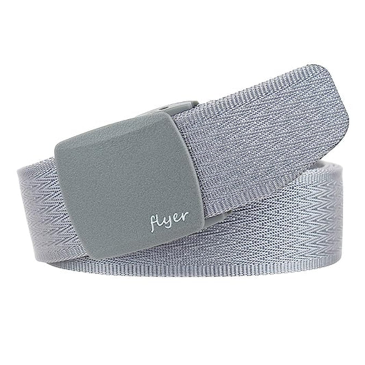 Flyer Men's Tactical canvas nylon Belt (Colour- Black Brown/Blue/Grey/Green/Cream) (Military/Army) Webbing belt with Plastic buckle (Free from Holes) (Free Size) (B2846)