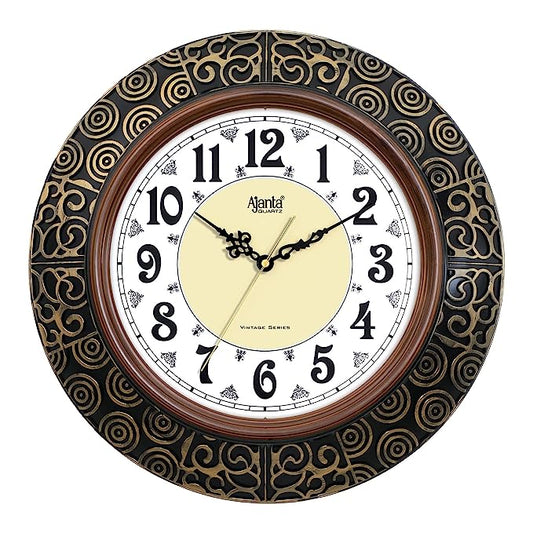 Ajanta Quartz Plastic Vintage Wall Clock