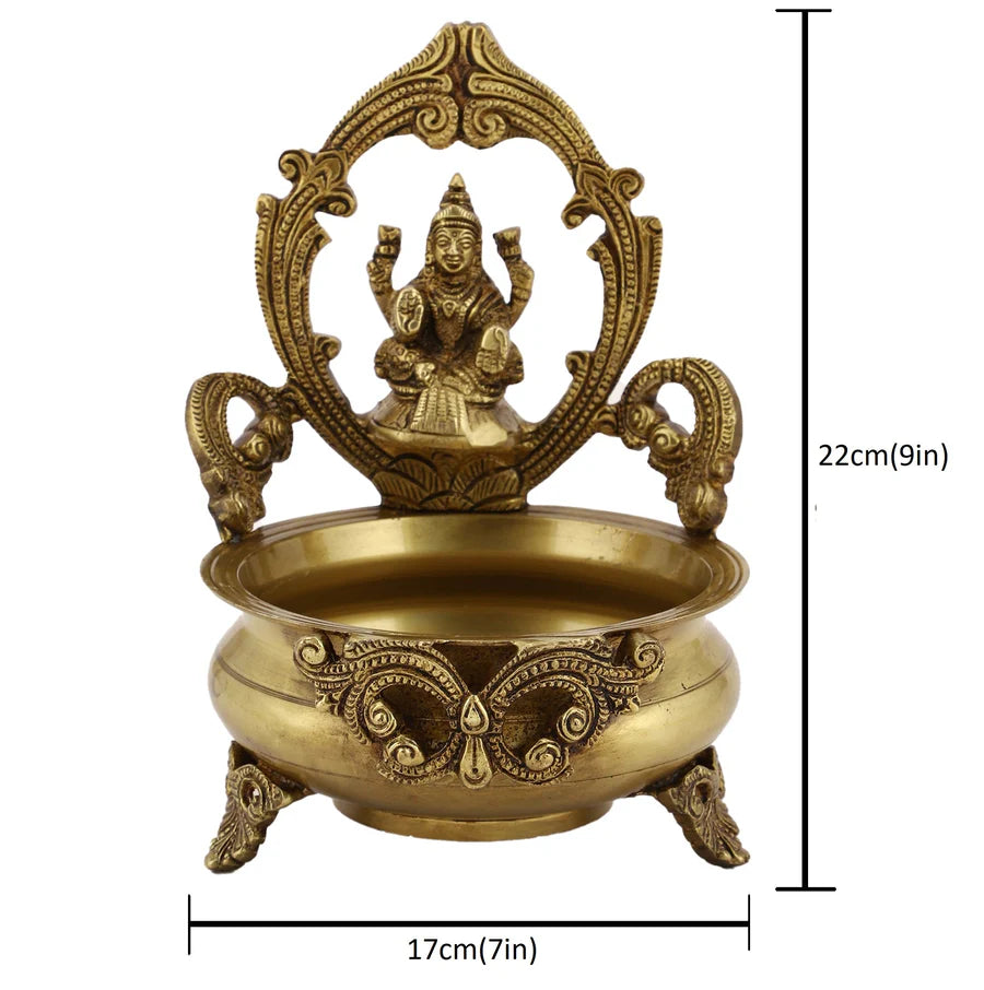 Art Brass Urli Bowl Lakshmi Ji Light