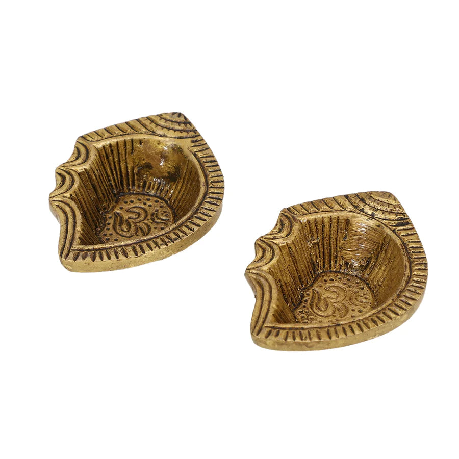 Brass Akhand Diya Pack of 2 (Type 10)