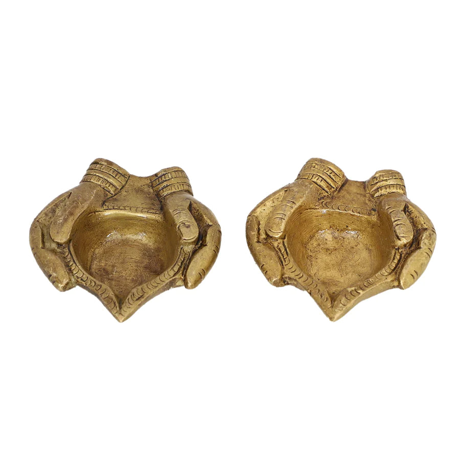 Brass Akhand Diya Pack of 2 (Type 6)