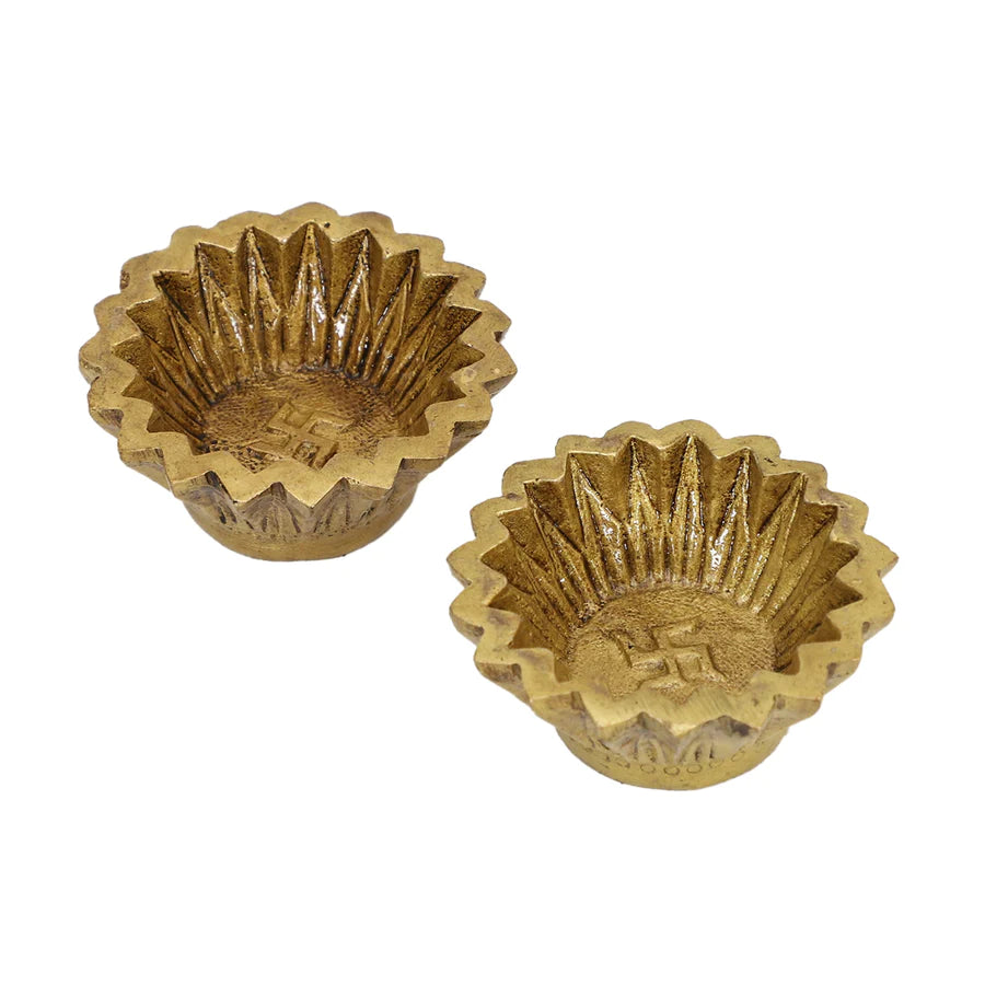 Brass Akhand Diya Pack of 2 (Type 2)