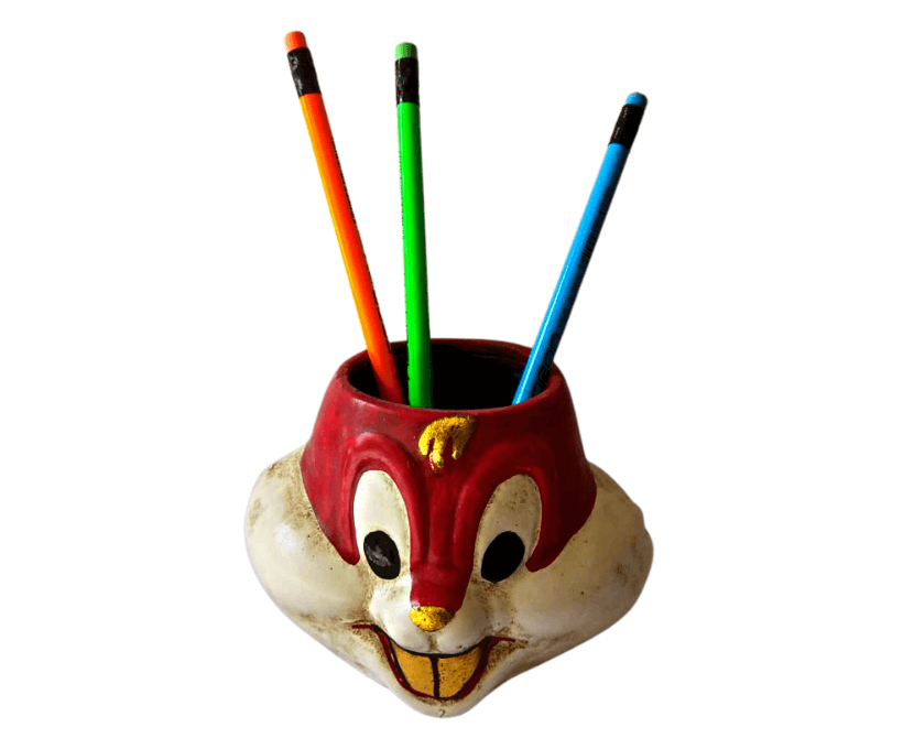 Rabbit HandMade fiber Pen Holder