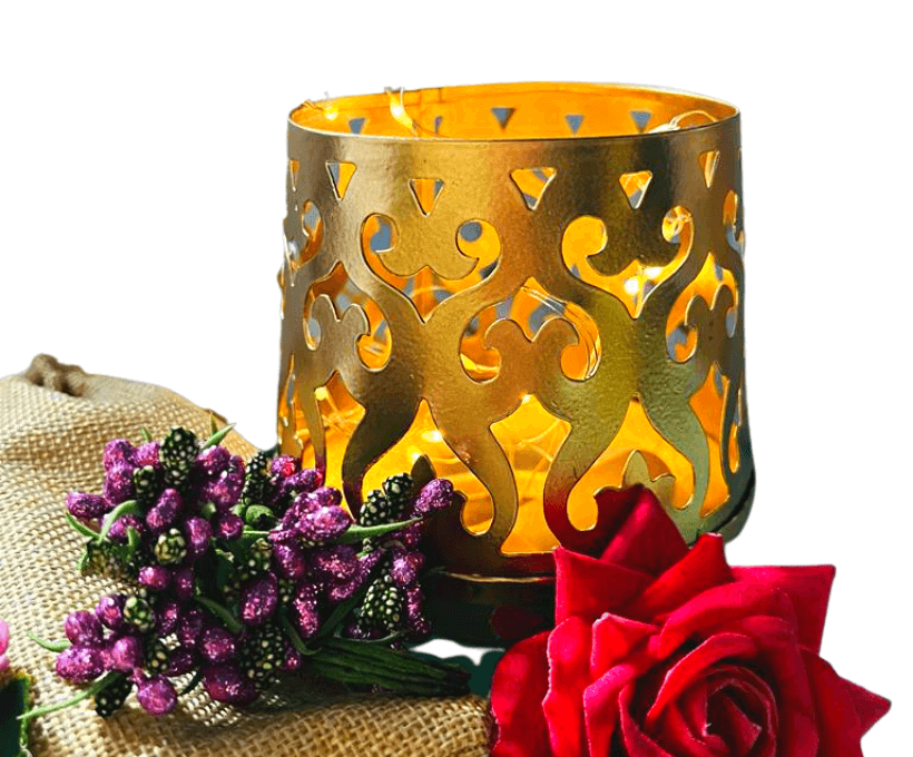 Golden decorative Candle holder