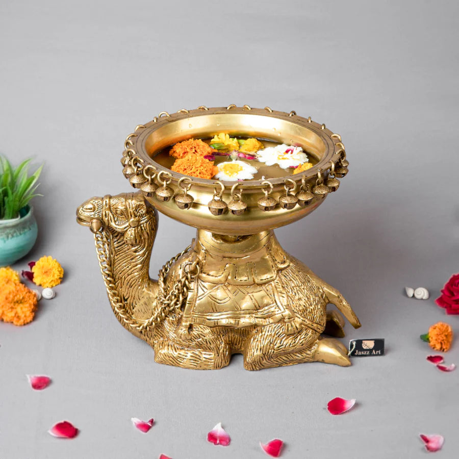 Art Brass Big Camel Urli Bowl