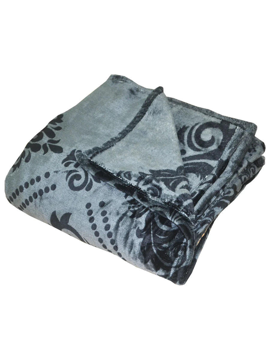 Ultra Soft Microfiber Double Bed Ac Blanket (pride-ornamental-black)