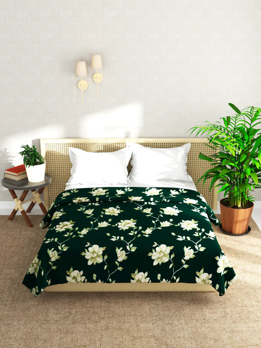 Ultra Soft Microfiber Double Bed Ac Blanket (pride-floral-black)