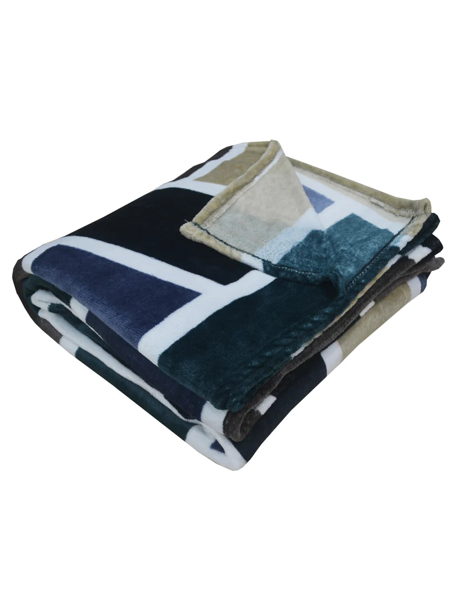 Ultra Soft Microfiber Double Bed Ac Blanket (pride-geometrical-multi)
