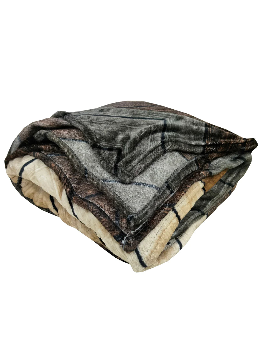 Ultra Soft Microfiber Double Bed Ac Blanket (pride-geometrical-brown/multi)