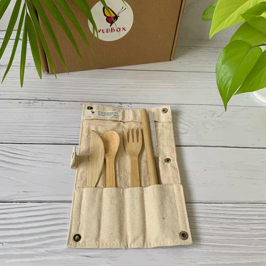 Bamboo Cutlery Travel Kit