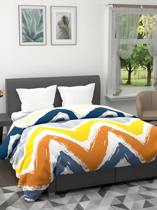 Super Soft Microfiber Double Comforter For All Weather (abstract-multi)