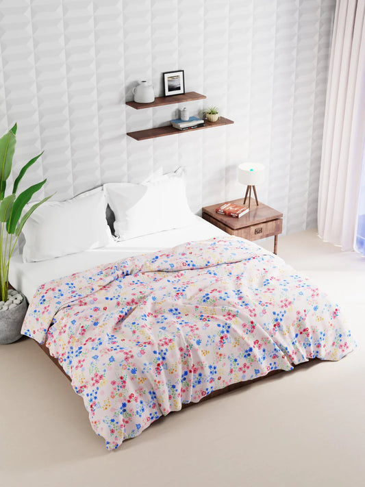 Super Soft Microfiber Double Roll Comforter For All Weather (floral-multi)