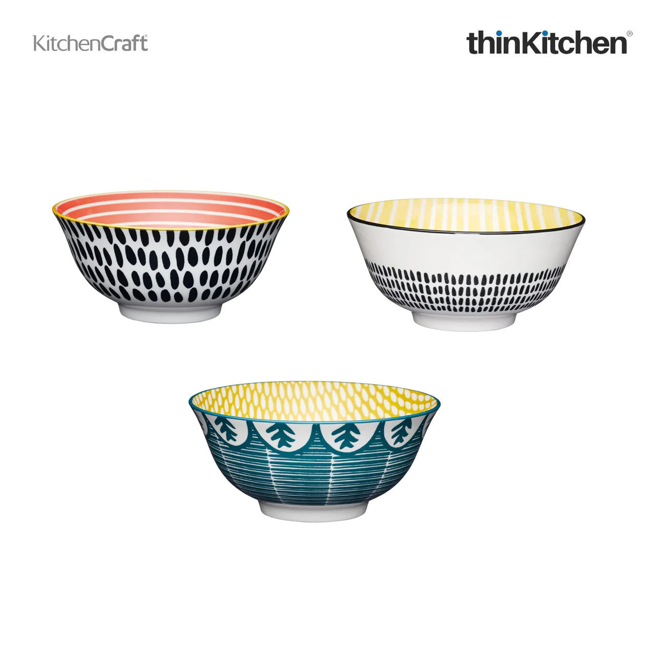 KitchenCraft Greek Style Ceramic Bowl Set