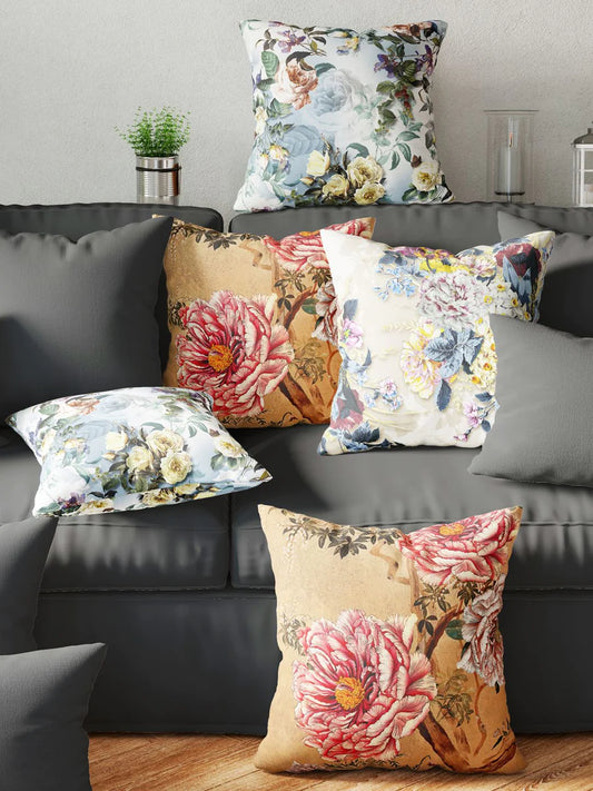 Designer Digital Printed Silky Smooth Cushion Covers (ruyal-multi)
