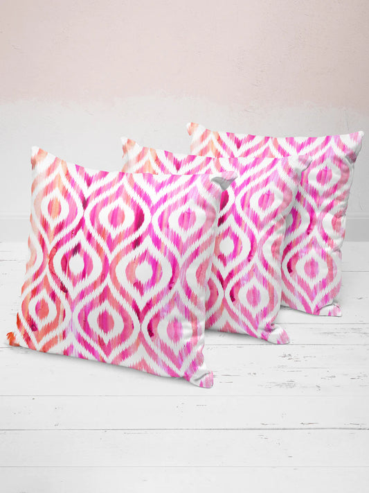 Designer Digital Printed Silky Smooth Cushion Covers (abstract-pink)