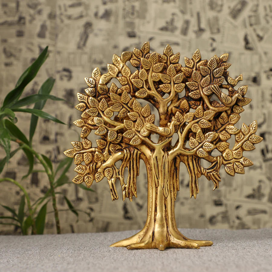 Art Table Decore Kalpavriksha Brass Tree(1.3kg)