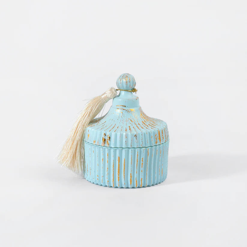 Baby Blue Candy Jar | Bergamot & Jasmine | Scented Candle