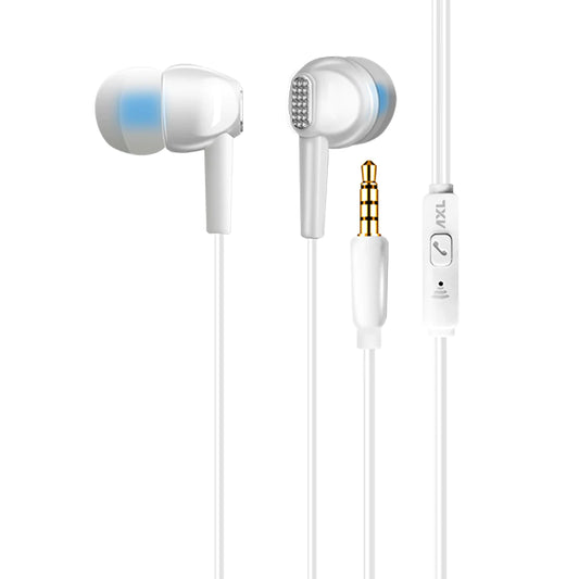 AXL EP-21 In-Ear | Wired Earphone | Heavy Bass with in-Line mic | Ergonomic Design (Black/White)