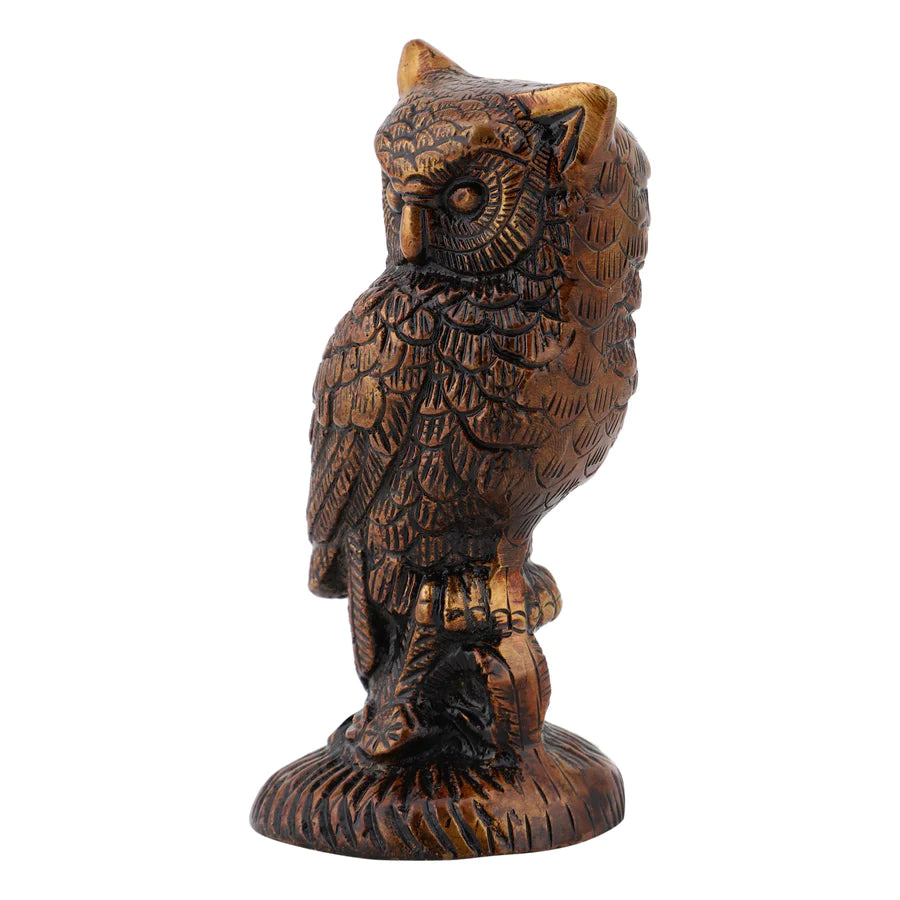 Art Brass Owl Statue (Type 4)