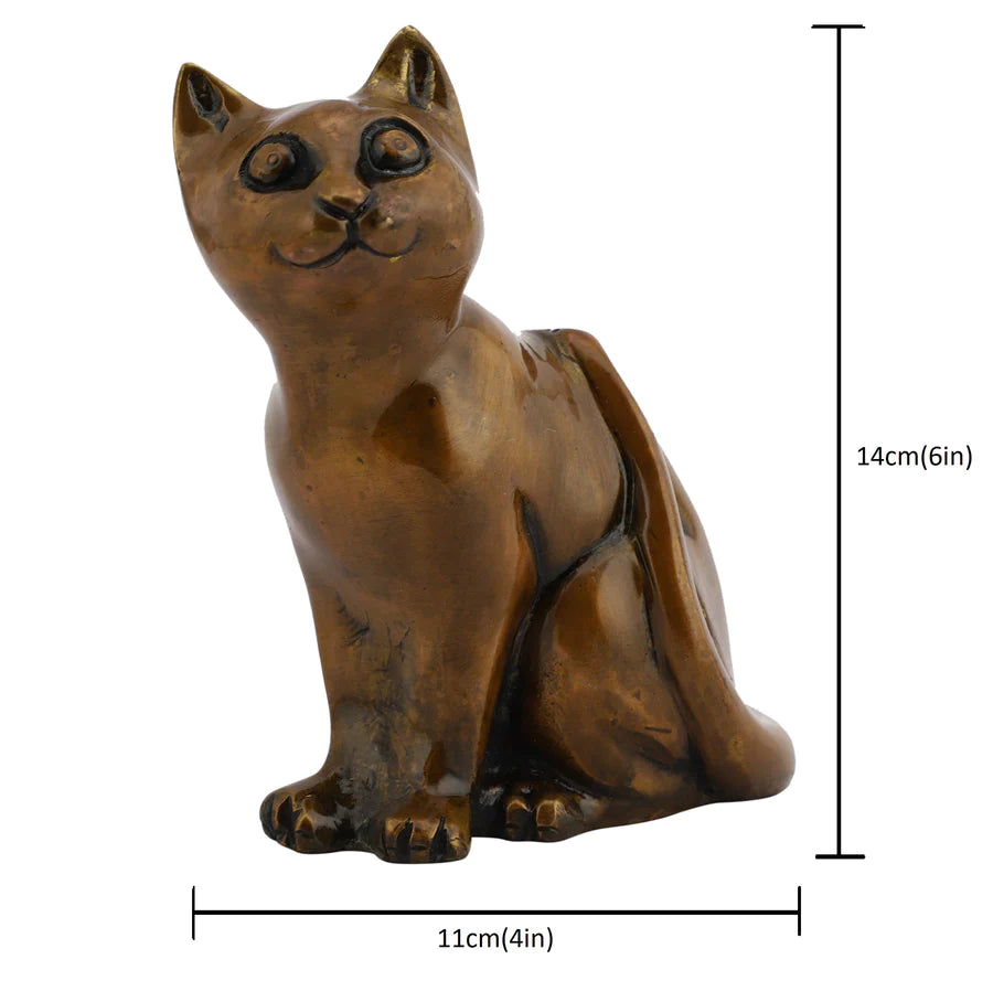Brass Lucky Cat Copper (Pack of 1)