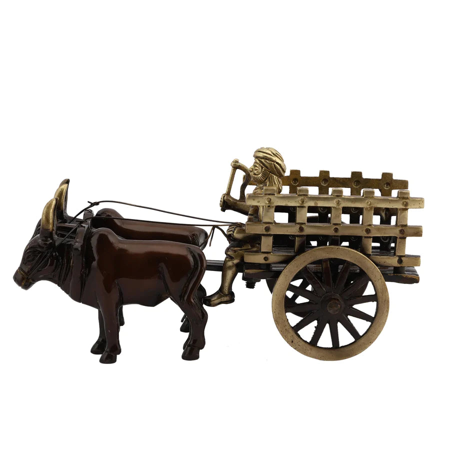 Vintage Brass Bullock Cart (Pack of 1)