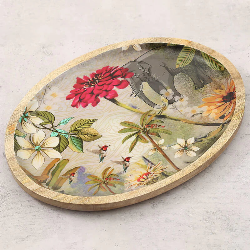 MARCH OF THE BLOSSOMS OVAL PLATTER