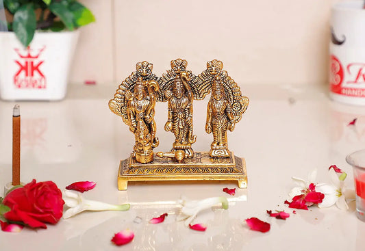 Shri Ram Darbar Metal Statue for Pooja, Lord Rama Laxman Sita & Hanuman Murti Religious Idol for Home,Office Decor, Showpiece Figurines,Gift Article
