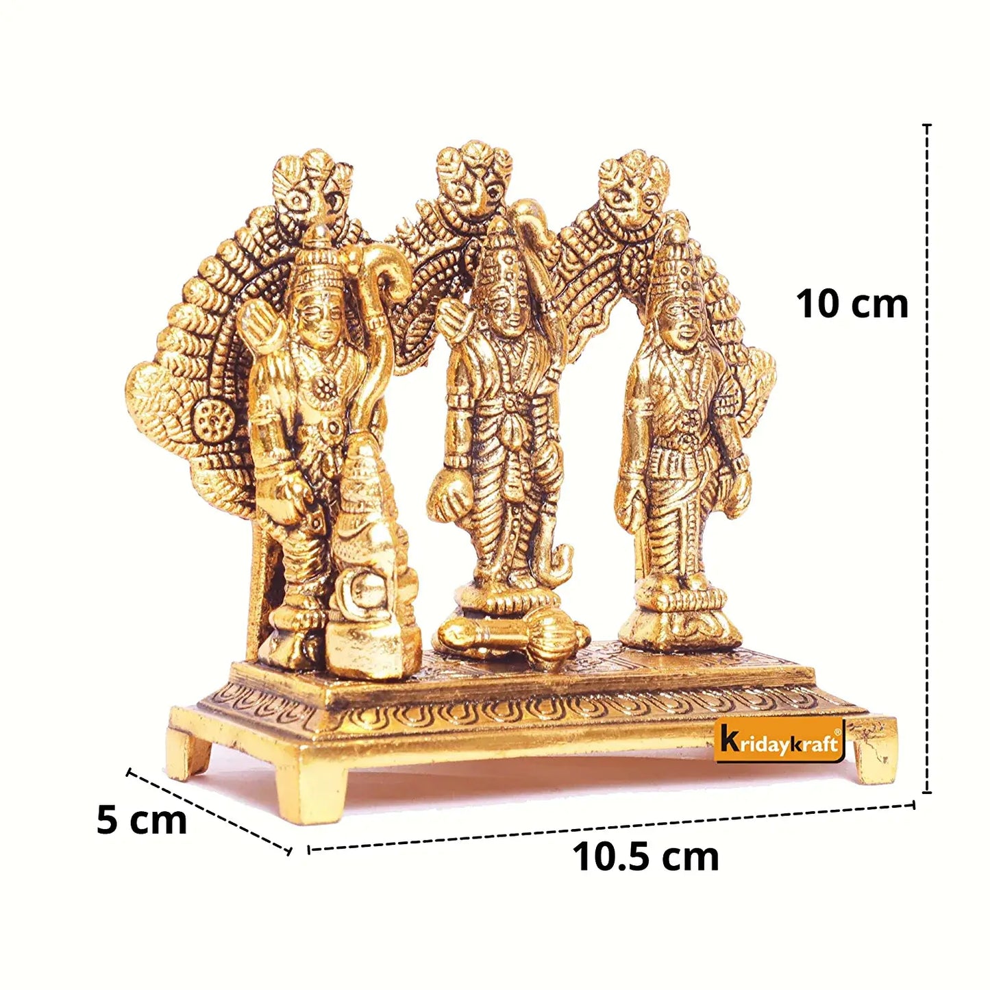 Shri Ram Darbar Metal Statue for Pooja, Lord Rama Laxman Sita & Hanuman Murti Religious Idol for Home,Office Decor, Showpiece Figurines,Gift Article