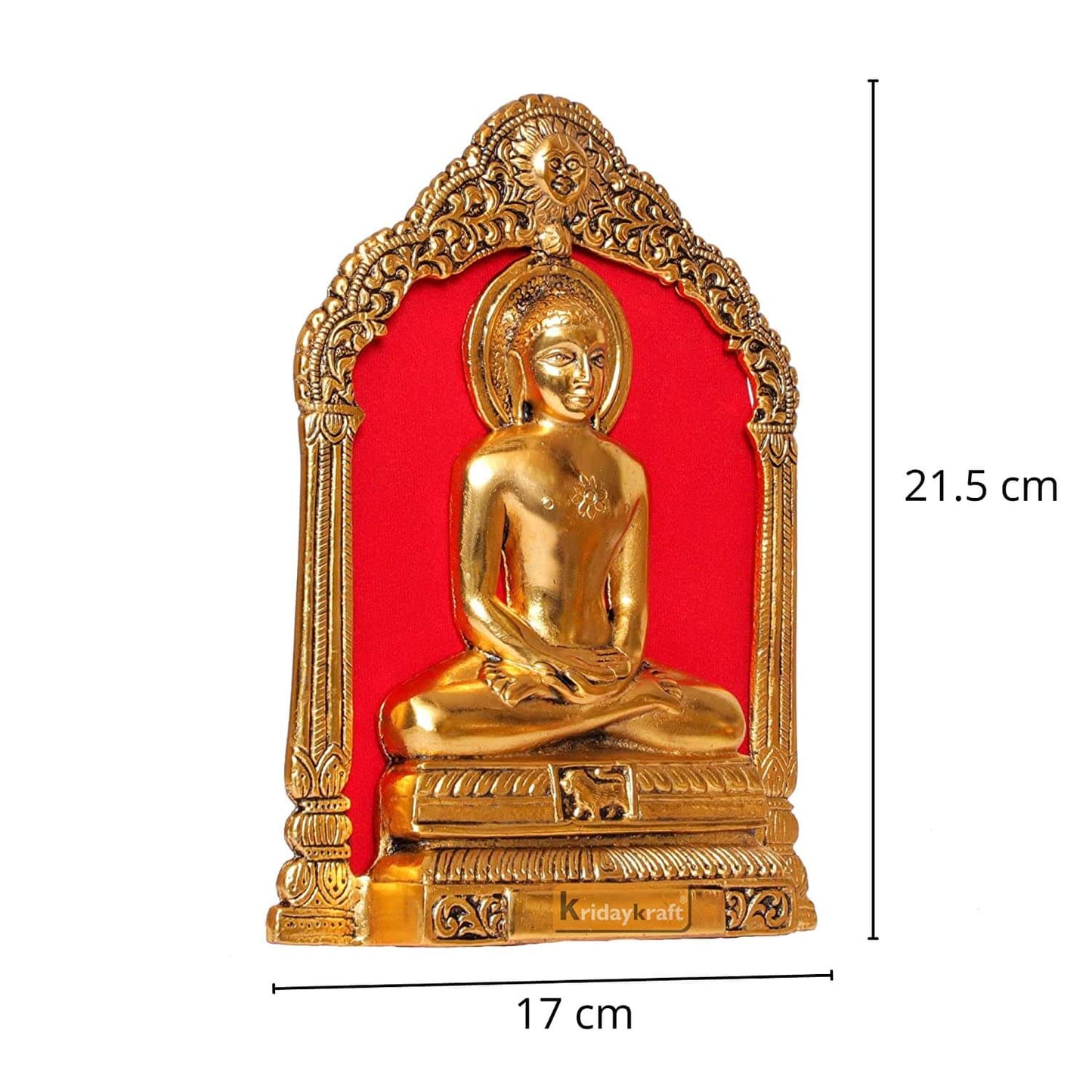 Metal Mahavir Swami Statue for Table & Wall Hanging Decorative for Home