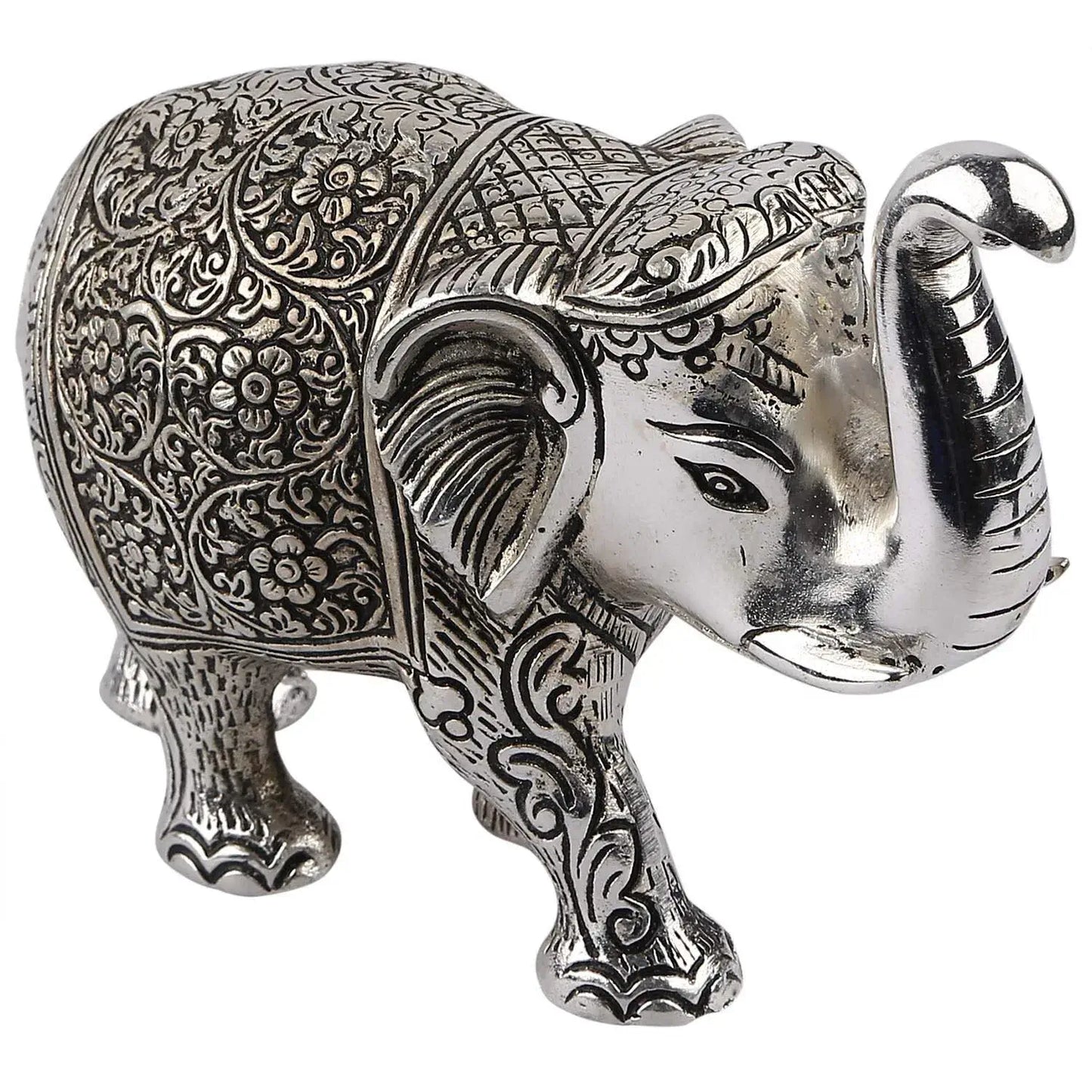 Metal Elephant Silver Colour for Showpiece