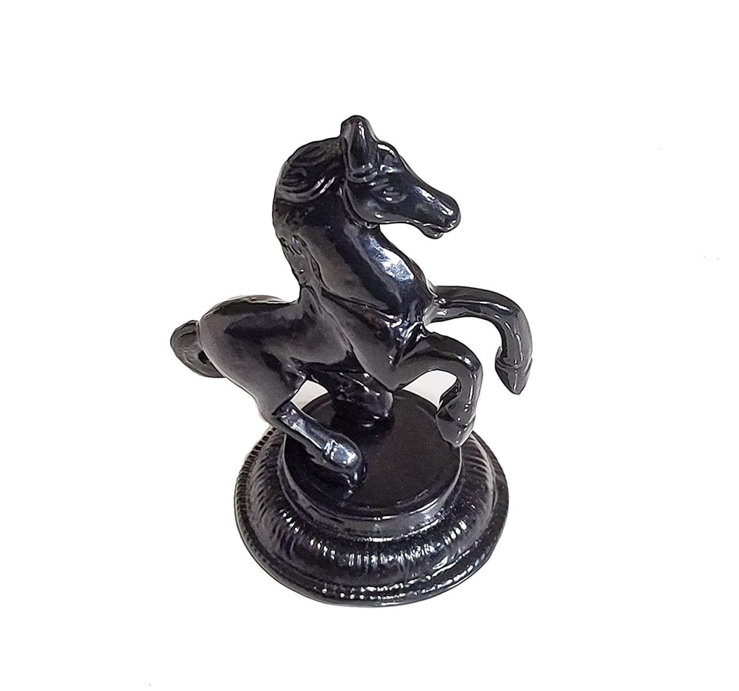 Z-Black Finish Jumping Horse Metal Statue