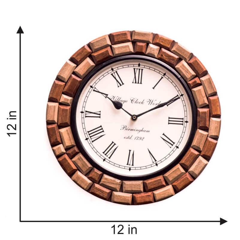 WOODEN ANTIQUE LOOK STYLE WALL CLOCK