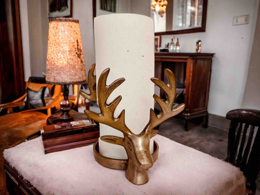 Deer candle holder