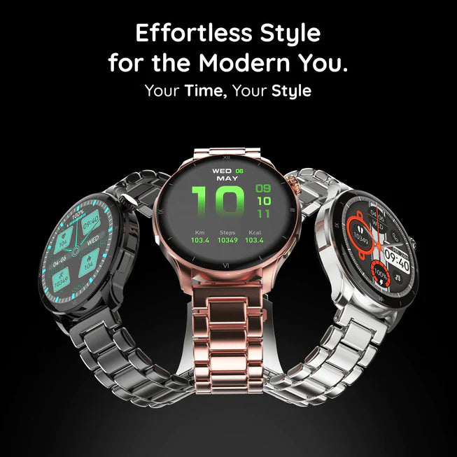 Amoled Display Luxury Metal Smartwatch