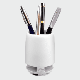 Pen Stand Wireless Speaker with Changing Lights Stationery Holder