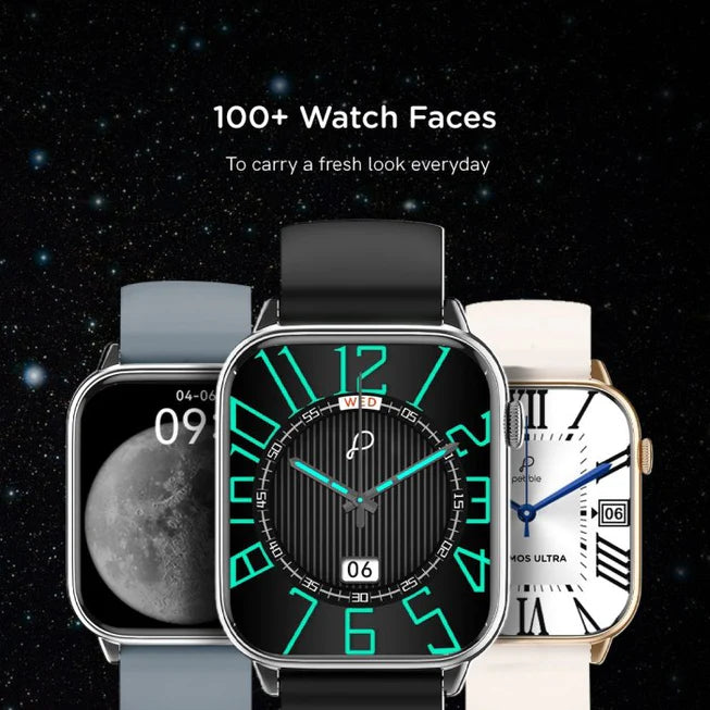 High-Res Curved Display, Ultra-Thin Dial Smartwatch